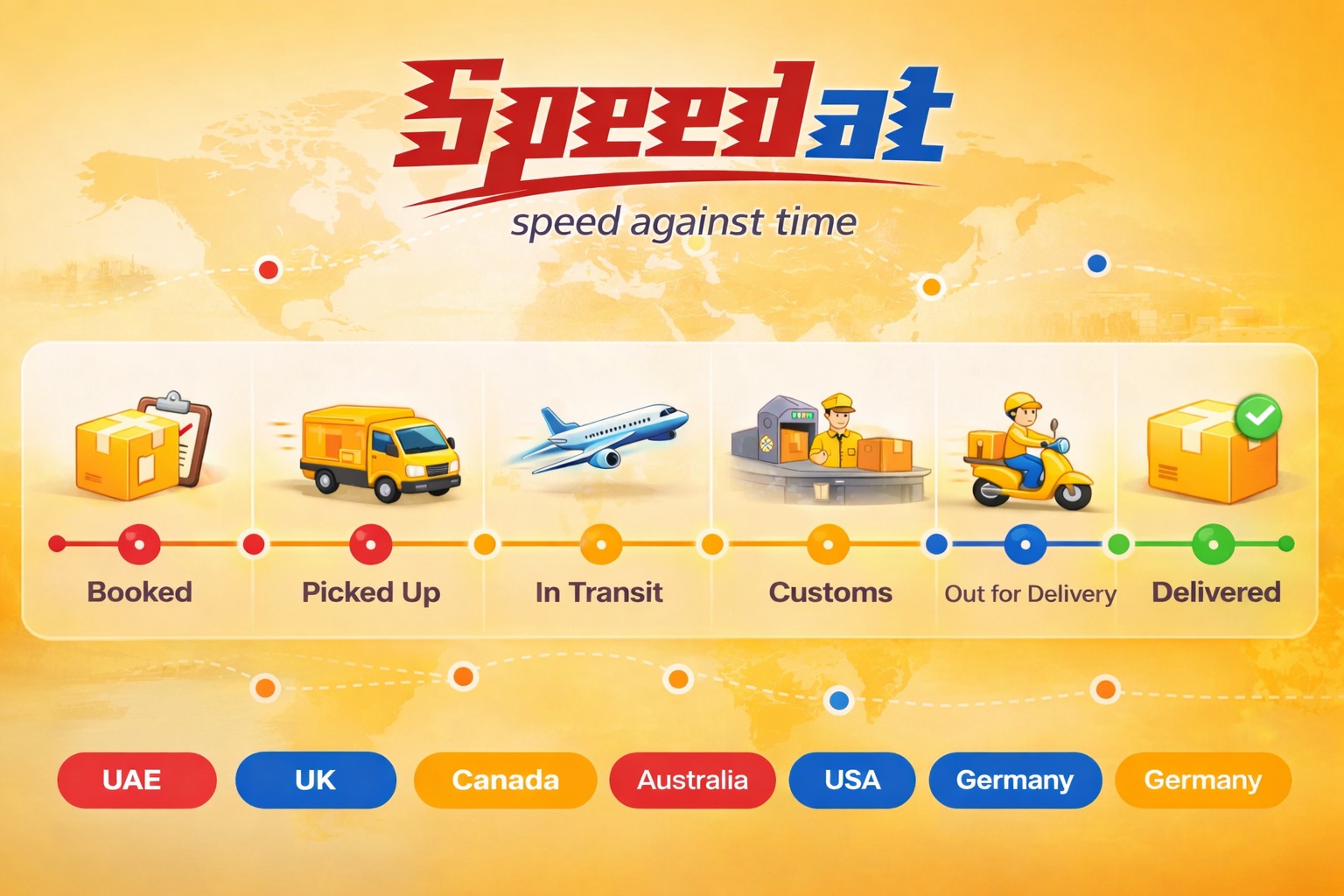 Speedat tracking timeline